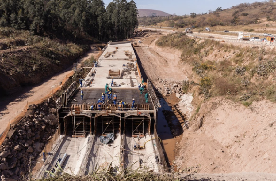 Bridge construction project in Africa